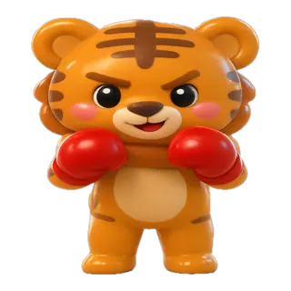 Tito the tiger, in boxing gloves